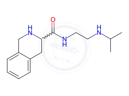 Chemical structure of N-[2-(Isopropylamino)ethyl]-1,2,3,4-tetrahydro-3-isoquinolinecarboxamide