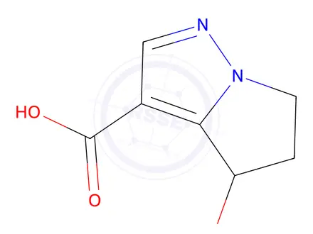 Chemical structure of 4-Hydroxy-5,6-dihydro-4H-pyrrolo[1,2-b]pyrazole-3-carboxylic acid