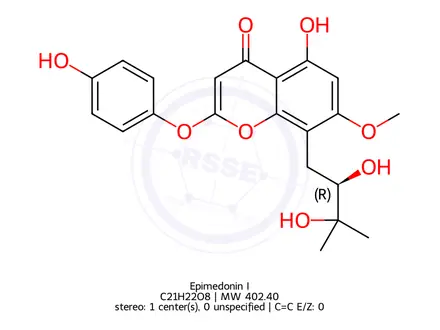 Chemical structure of Epimedonin I