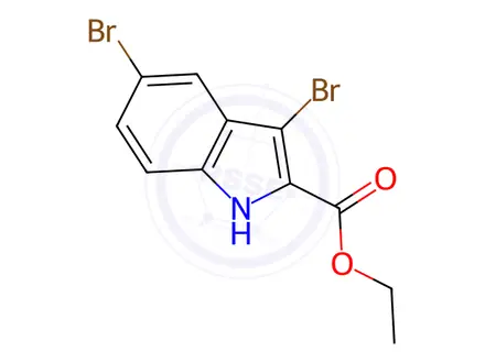 Chemical structure of Ethyl 3,5-dibromo-1H-indole-2-carboxylate