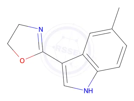 Chemical structure of 2-(5-Methyl-1H-indol-3-yl)-4,5-dihydrooxazole