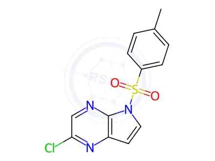 Chemical structure of 2-Chloro-5-tosyl-5H-pyrrolo[2,3-b]pyrazine
