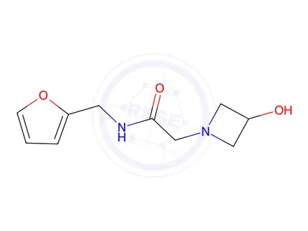 Chemical structure of n-[(furan-2-yl)methyl]-2-(3-hydroxyazetidin-1-yl)acetamide