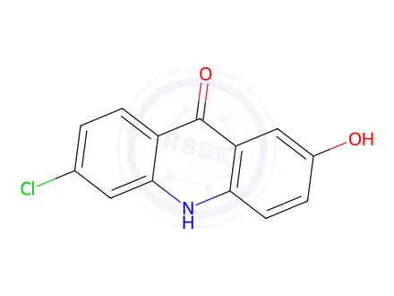Chemical structure of 6-Chloro-2-hydroxyacridin-9(10H)-one