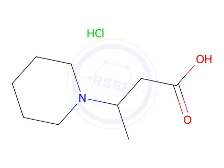 Chemical structure of 3-(Piperidin-1-yl)butanoic acid hydrochloride
