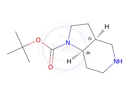 Chemical structure of tert-butyl(3aS,7aR)-octahydro-1H-pyrrolo[3,2-c]pyridine-1-carboxylate