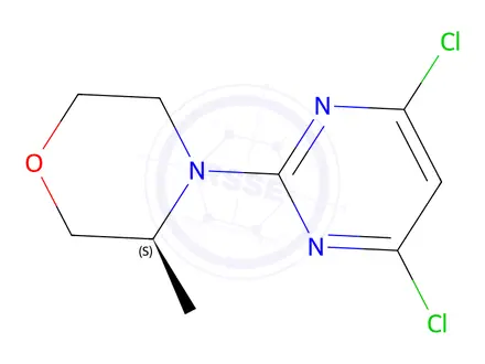 Chemical structure of (S)-4-(4,6-Dichloropyrimidin-2-yl)-3-methylmorpholine