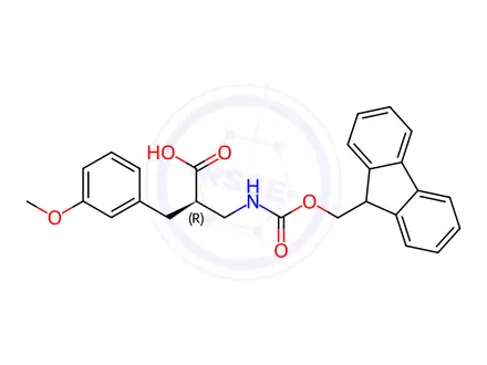 Chemical structure of Fmoc-(R)-3-amino-2-(3-methoxybenzyl)propanoicacid