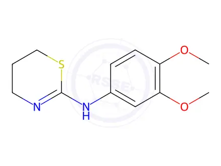 Chemical structure of N-(3,4-Dimethoxyphenyl)-5,6-dihydro-4H-1,3-thiazin-2-amine