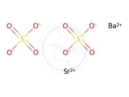 Chemical structure of barium strontium disulphate