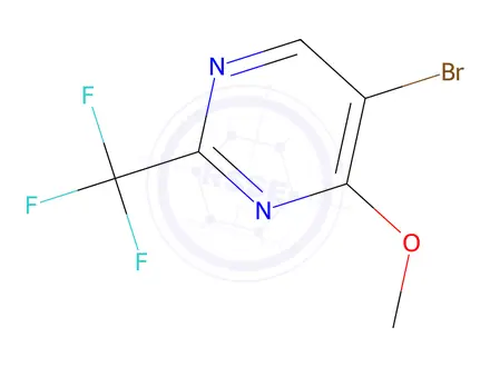 Chemical structure of 5-Bromo-4-methoxy-2-(trifluoromethyl)pyrimidine