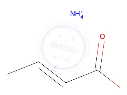 Chemical structure of ammonium 2-butenoate