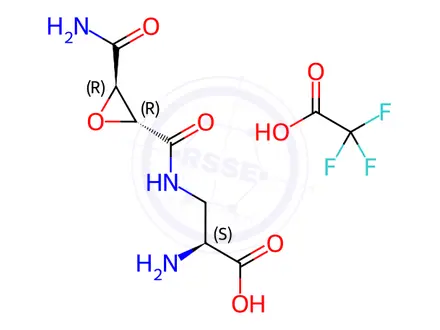 Chemical structure of N3-(D-trans-Carbamoyloxirane-2-carbonyl)-L-2,3-diaminopropanoic Acid Trifluoroacetate