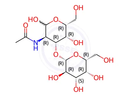 Chemical structure of BETA-D-GAL-[1->3]-D-GALNAC
