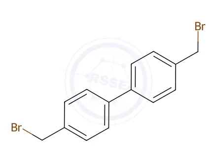 Chemical structure of 4,4′-Bis(bromomethyl)biphenyl