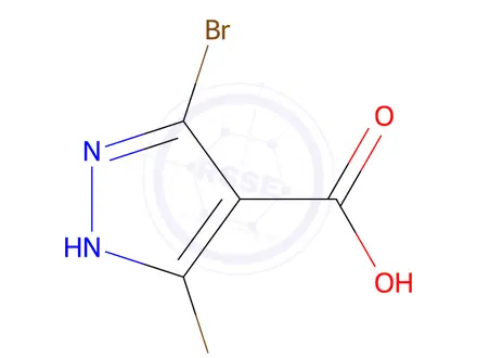 Chemical structure of 1H-Pyrazole-4-carboxylic acid, 3,5-dibromo-