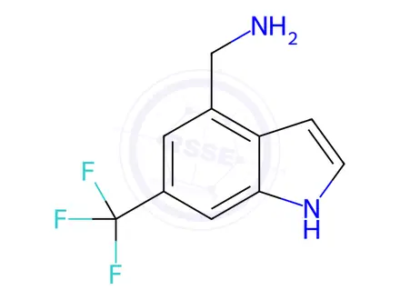 Chemical structure of (6-(Trifluoromethyl)-1H-indol-4-yl)methanamine