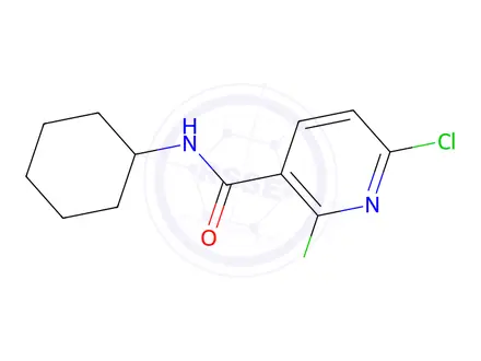 Chemical structure of 2,6-dichloro-N-cyclohexylnicotinamide