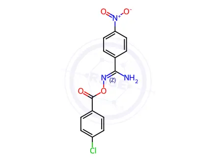 Chemical structure of N'-(4-Chlorobenzoyloxy)-4-nitrobenzimidamide
