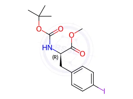 Chemical structure of METHYL (R)-2-(TERT-BUTOXYCARBONYLAMINO)-3-(4-IODOPHENYL)PROPANOATE