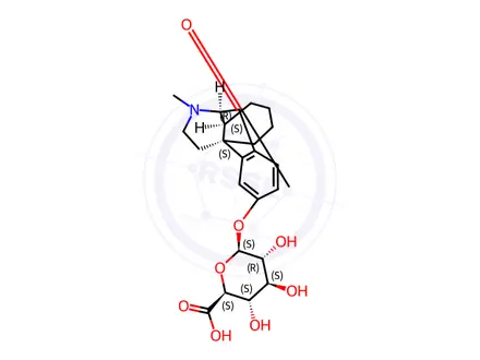Chemical structure of 10-Oxodextrorphan O-β-D-Glucuronide