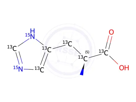 Chemical structure of L-Histidine-13C6-15N3