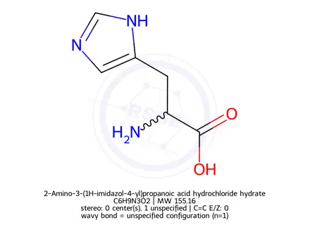 Chemical structure of DL-HISTIDINEHYDROCHLORIDEDIHYDRATE