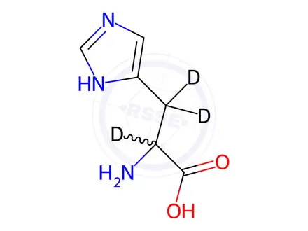 Chemical structure of DL-Histidine-D3