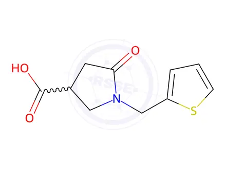 Chemical structure of 5-Oxo-1-(2-thienylmethyl)pyrrolidine-3-carboxylic Acid