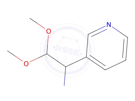 Chemical structure of 2,2-dimethoxy-1-(pyridin-3-yl)ethan-1-amine