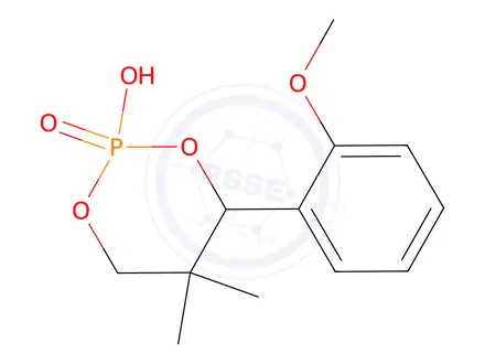 Chemical structure of (S)-(-)-2-HYDROXY-4-(2-METHOXYPHENYL)-5,5-DIMETHYL-1,3,2-DIOXAPHOSPHORINANE 2-OXIDE