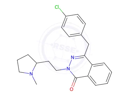 Chemical structure of 4-[(4-Chlorophenyl)methyl]-2-[2-(1-methyl-2-pyrrolidinyl)ethyl]-1(2H)-phthalazinone