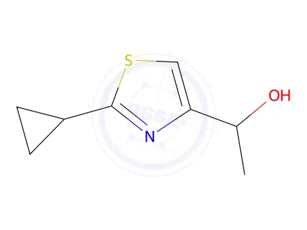 Chemical structure of 1-(2-cyclopropyl-1,3-thiazol-4-yl)ethan-1-ol