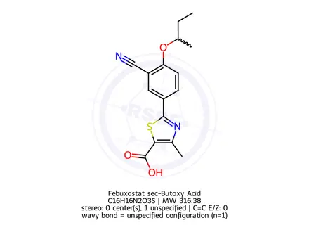 Chemical structure of Febuxostat USP Related Compound D