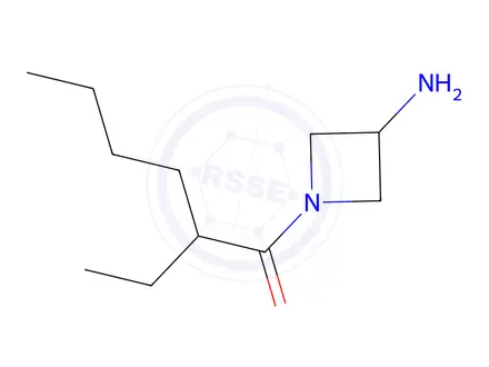 Chemical structure of 1-(3-aminoazetidin-1-yl)-2-ethylhexan-1-one