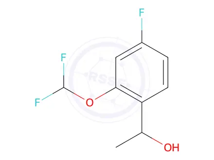 Chemical structure of 1-[2-(difluoromethoxy)-4-fluorophenyl]ethan-1-ol