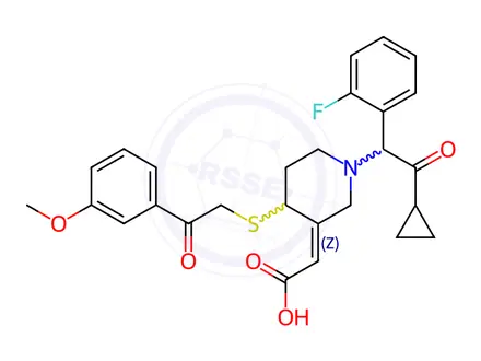 Chemical structure of Prasugrel Metabolite Derivative (cis?R-138727MP, Mixture of Diastereomers)