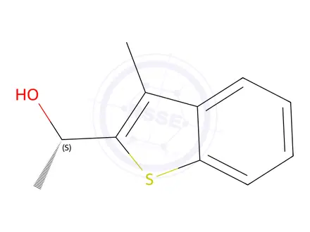 Chemical structure of (1S)-1-(3-methyl-1-benzothiophen-2-yl)ethan-1-ol