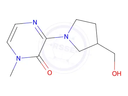 Chemical structure of 3-(3-(hydroxymethyl)pyrrolidin-1-yl)-1-methylpyrazin-2(1h)-one
