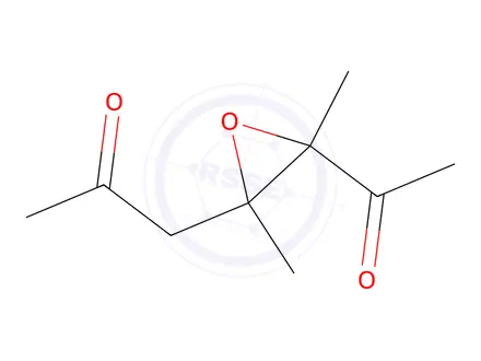 Chemical structure of 2-Propanone, 1-(3-acetyl-2,3-dimethyloxiranyl)-(9CI)
