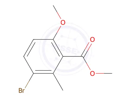 Chemical structure of Methyl 3-bromo-6-methoxy-2-methylbenzoate