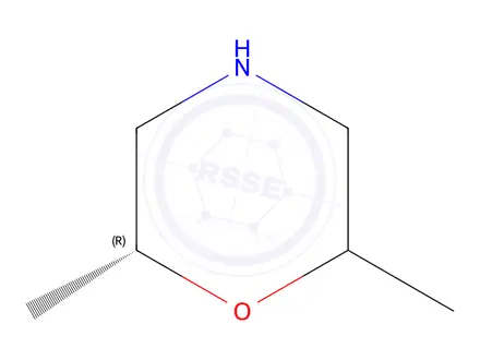 Chemical structure of (2R)-2,6-dimethylmorpholine