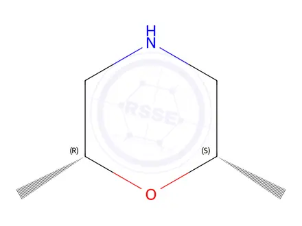 Chemical structure of (2R,6S)-2,6-dimethylmorpholine