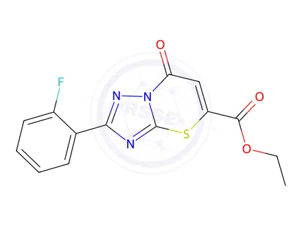 Chemical structure of Ethyl 2-(2-fluorophenyl)-7-oxo-7h-[1,2,4]triazolo[5,1-b][1,3]thiazine-5-carboxylate