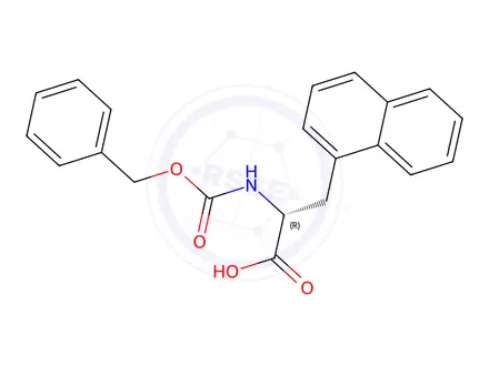 Chemical structure of (R)-2-(((Benzyloxy)carbonyl)amino)-3-(naphthalen-1-yl)propanoic acid