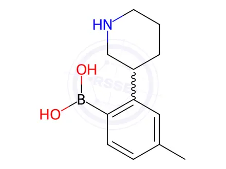 Chemical structure of (4-Methyl-2-(piperidin-3-yl)phenyl)boronic acid