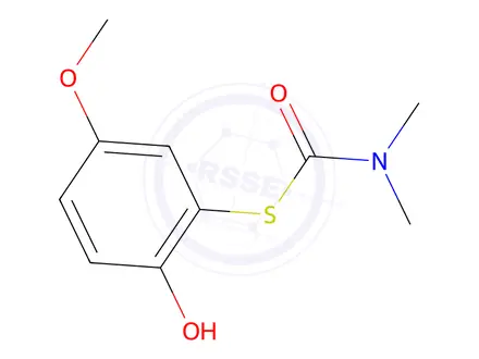 Chemical structure of s-(2-Hydroxy-5-methoxyphenyl) dimethylcarbamothioate