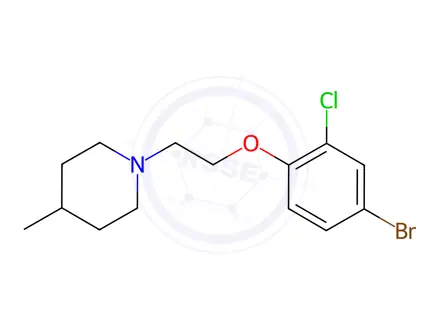 Chemical structure of 1-(2-(4-Bromo-2-chlorophenoxy)ethyl)-4-methylpiperidine