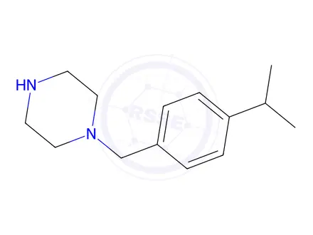 Chemical structure of Piperazine,1-[[4-(1-methylethyl)phenyl]methyl]-