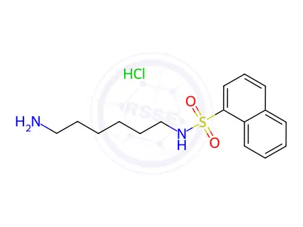 Chemical structure of N-(6-Aminohexyl)-1-naphthalenesulfonamide Hydrochloride